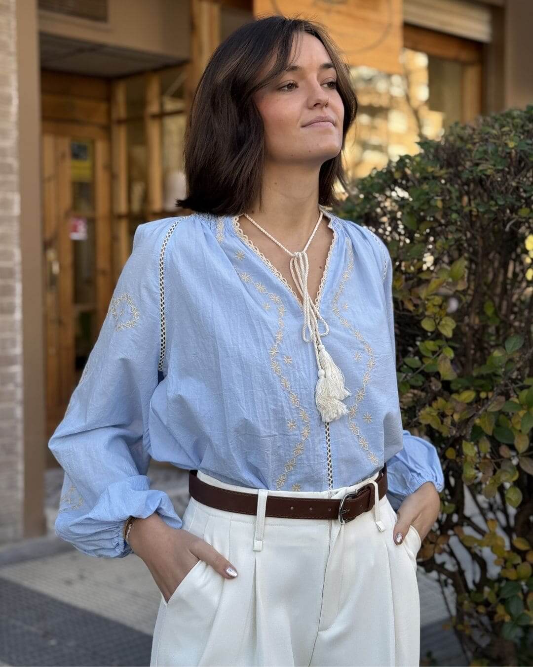 Camisa Bordada Boho - Imagen 2