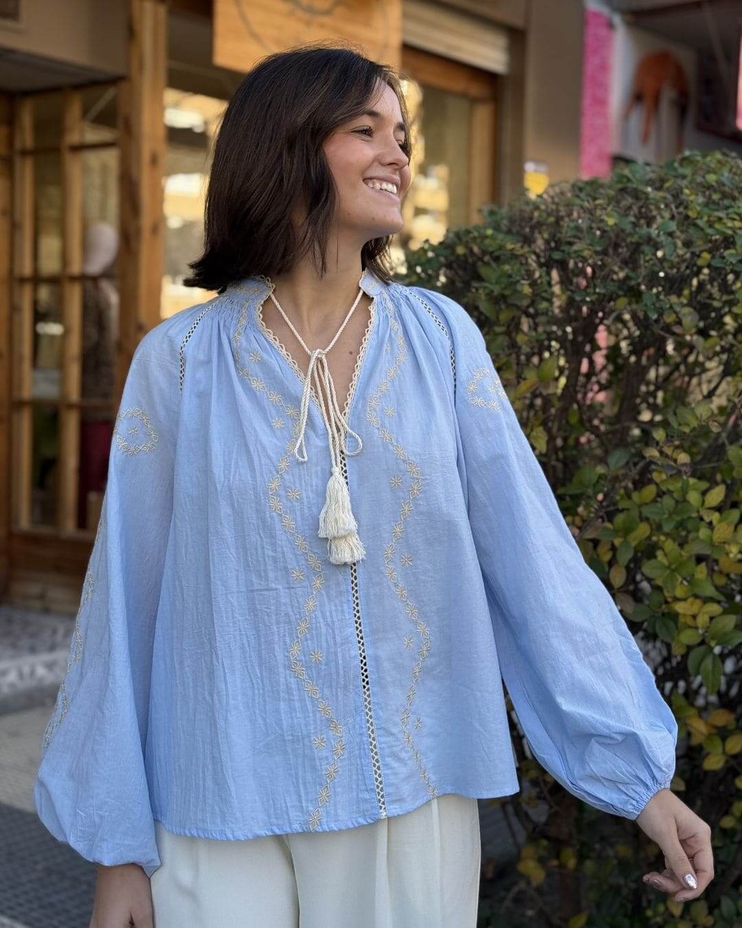 Camisa Bordada Boho - Imagen 3