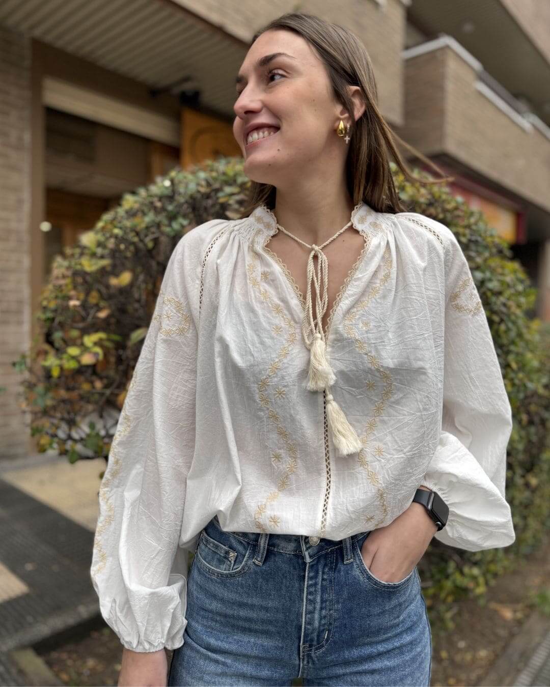 Camisa Bordada Boho - Imagen 4