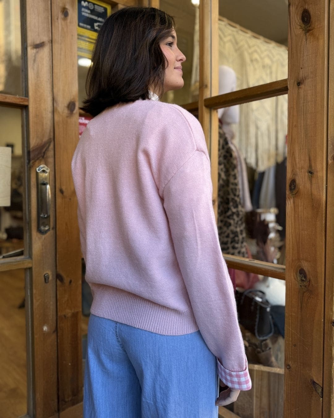 Jersey Básico con Puños a Vichy - Imagen 10