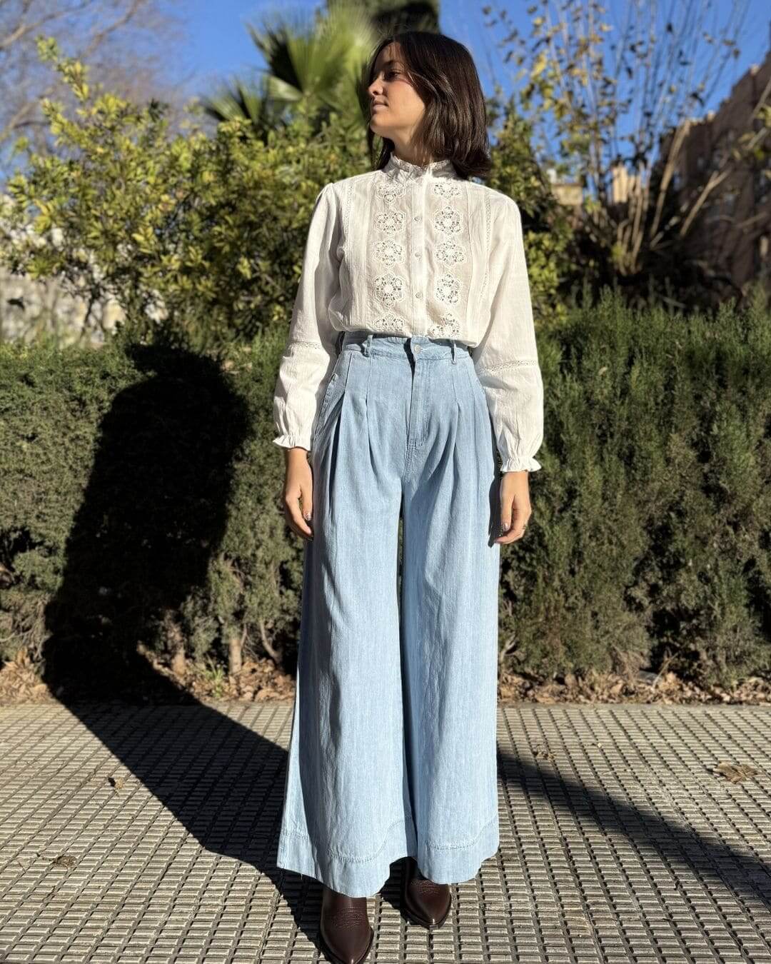 Pantalón Palazzo Denim